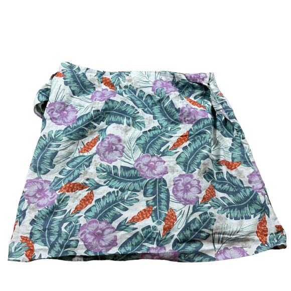 MARINE LAYER Monaco Floral Wrap Linen Blend Mini Skirt Women's Size XL Summer - Picture 3 of 5